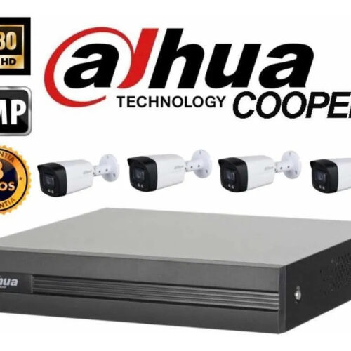 Kit Dahua Xvr Basic Fullhd 1080 + 4 Cam 2mpx + Disco 1tb